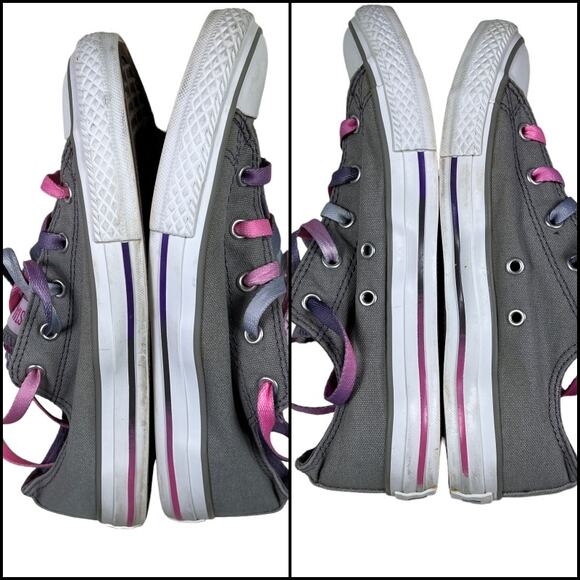 Converse Chuck Taylor All Star Junior Multi Tongue Athletic Low Top Sneakers 4 - Picture 6 of 12